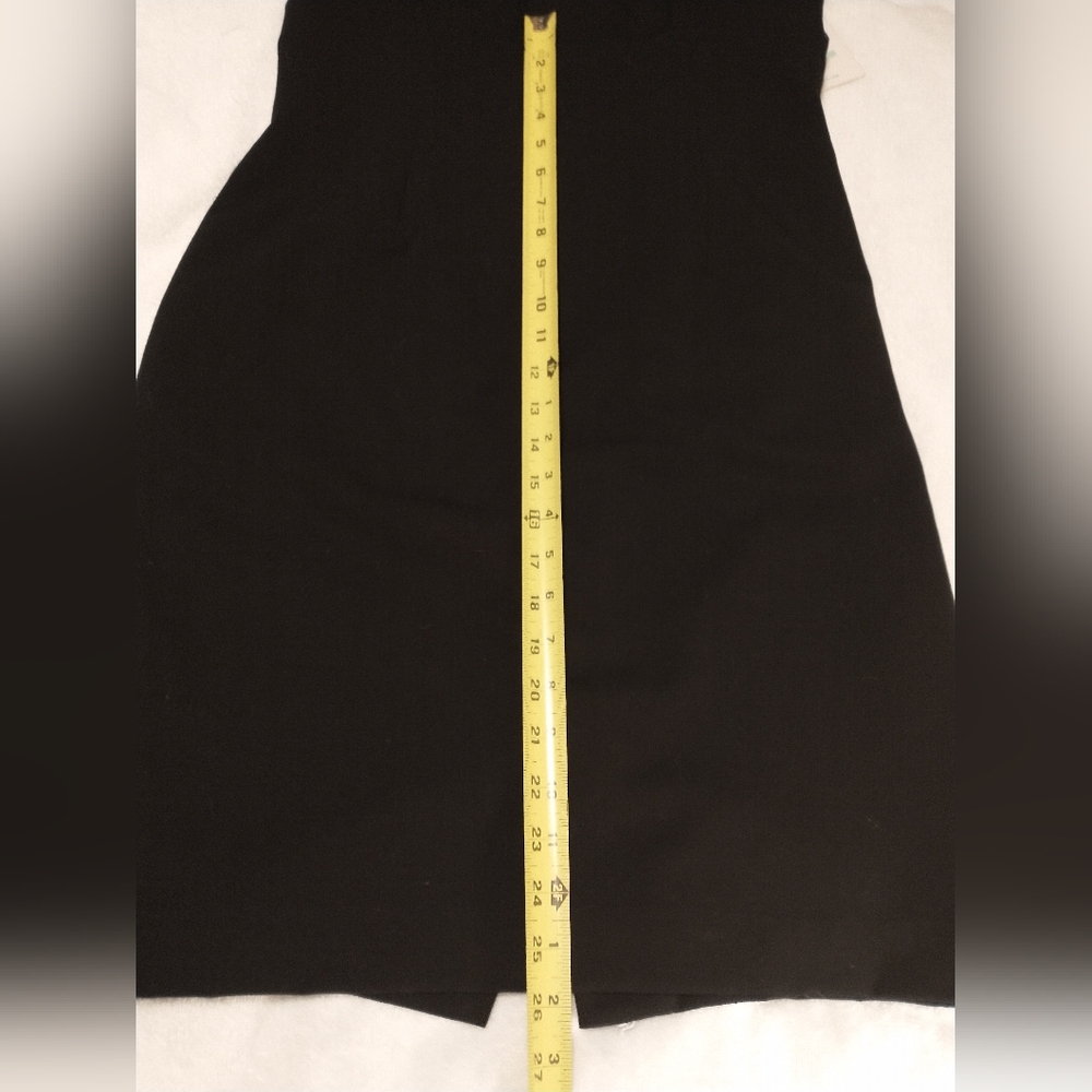 Calvin Klein Black Cocktail Dress Size 8 Lace Yoke Sheath Knee Length NWT - Picture 10 of 11